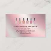 Carte De Visite Manucure de salon professionnel pour l'artiste des (Dos)