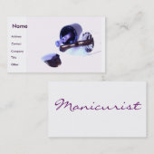 Carte De Visite Manucure en Deep Purple (Devant / Derrière)