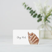 Carte De Visite Manucure Française Ongles Technologie De Manucure (Debout devant)