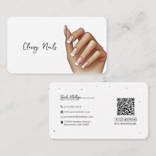 Carte De Visite Manucure française Ongles Technologie d'ongles de
