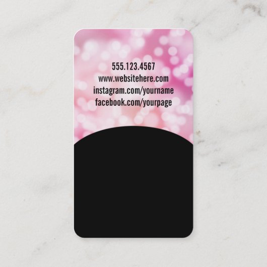 Carte De Visite manucure moderne de rose d'artiste d'ongle de (Dos)