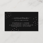 Carte De Visite Manucure noire Salon de Spa polonais à ongles (Dos)