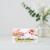 Carte De Visite Manucure ongle mains polonaise (Debout devant)