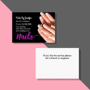Carte De Visite Manucure Ongles Élégants