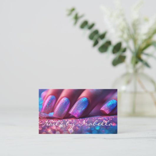 Carte De Visite Manucure ou code professionnel pour l'artiste du c (Debout devant)