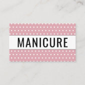 Carte De Visite Manucure - Points roses (Devant)