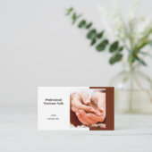 Carte De Visite Manucure Professionnelle Nail Beauté Salon tendanc (Debout devant)