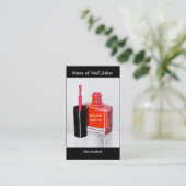 Carte De Visite Manucure rose de vernis à ongles au salon d'ongle (Debout devant)