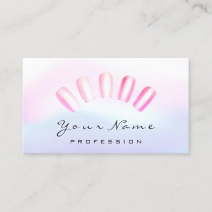 Carte De Visite Manucure rose rose Manicure Pedicure Pastel