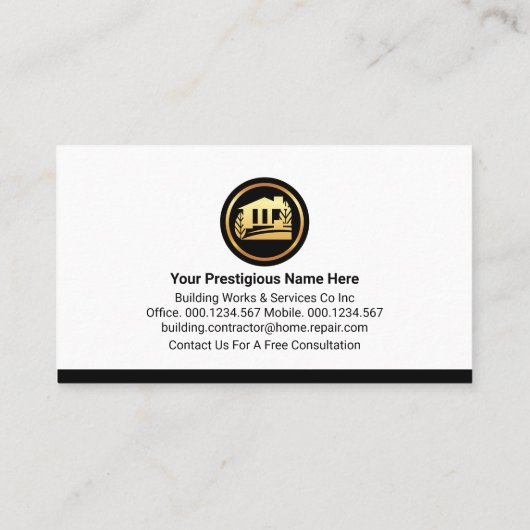 Carte De Visite Manuel bleu Outils de l'onglet Générateur (Dos)