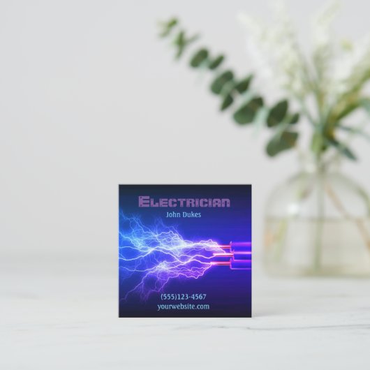 Carte de visite manuel de tension électrique (Debout devant)