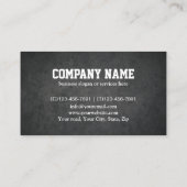 Carte De Visite Manufacture de menuiserie de construction de métau (Dos)