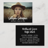 Carte De Visite Manuscrit audacieux moderne de nom de diplômé de (Devant / Derrière)