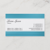 Carte De Visite Manuscrit central de bande (bordée) - - bleu-clair (Dos)