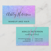 Carte De Visite Manuscrit de parties scintillantes de rose de (Devant / Derrière)