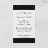 Carte De Visite Manuscrit de ventes d'agent d'agent immobilier (Dos)