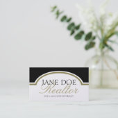 Carte De Visite Manuscrit d'or de ventes d'agent d'agent (Debout devant)