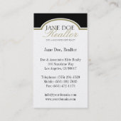 Carte De Visite Manuscrit d'or de ventes d'agent d'agent (Dos)