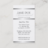 Carte De Visite Manuscrit métallique argenté de CPA de comptable (Dos)