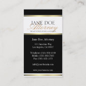 Carte De Visite Manuscrit métallique d'or de mandataire (Dos)