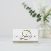 Carte De Visite Manuscrit oral de chirurgien de bureau dentaire de (Debout devant)