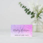 Carte De Visite Manuscrit rose pourpre de parties scintillantes de (Debout devant)