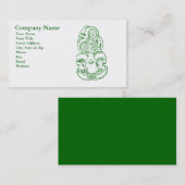 Carte de visite maori de croquis de Hei-Tiki (Devant / Derrière)