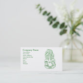 Carte de visite maori de croquis de Hei-Tiki (Debout devant)