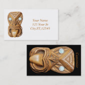 Carte De Visite Maori sculptée Tiki Face Thunder_Cove (Devant / Derrière)