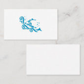 Carte De Visite Maori Surfer Avec Vagues Idée Cadeau (Devant / Derrière)