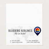 Carte De Visite Map of the World | Tropical Island (Extérieur déplié)