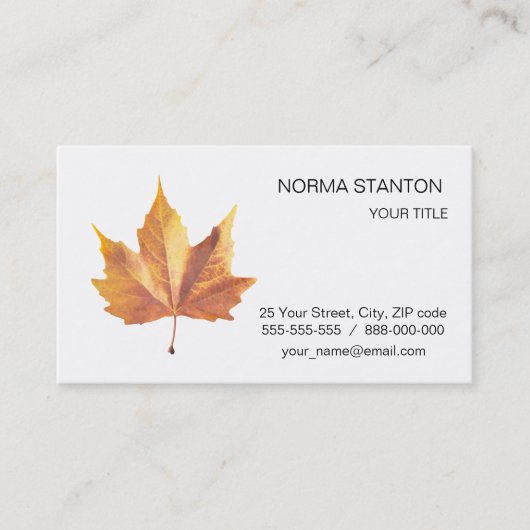 Carte De Visite Maple autumn (Devant)