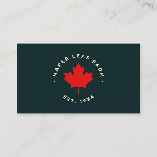 Carte de visite Maple Leaf (Devant)