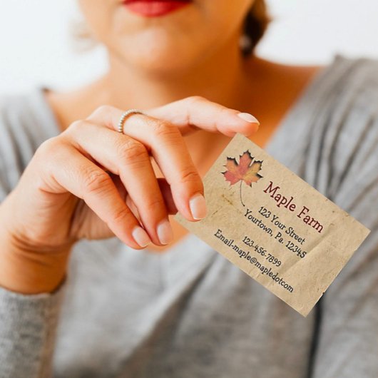Carte de visite Maple Leaf
