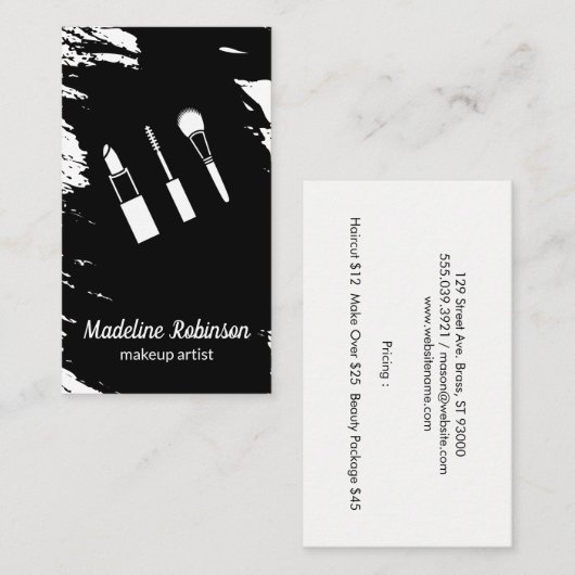 Carte De Visite Maquillage (Devant / Derrière)