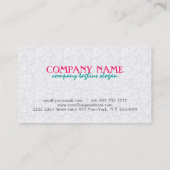 Carte De Visite Maquillage à damas florales blanches (Dos)