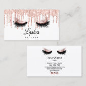 Carte De Visite Maquillage à longue portée Artiste Rose Or (Devant / Derrière)