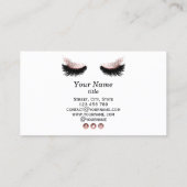 Carte De Visite Maquillage à longue portée Artiste Rose Or (Dos)