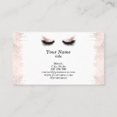 Carte De Visite Maquillage à longue portée Artiste Rose Or (Dos)