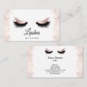 Carte De Visite Maquillage à longue portée Artiste Rose Or (Devant / Derrière)