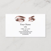 Carte De Visite Maquillage à longue portée Artiste Rose Or (Dos)