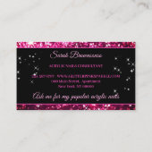 Carte De Visite Maquillage à ongle acrylique (Dos)