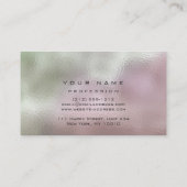 Carte De Visite Maquillage Argent Mint Verre Rose Yeux Lashes Part (Dos)