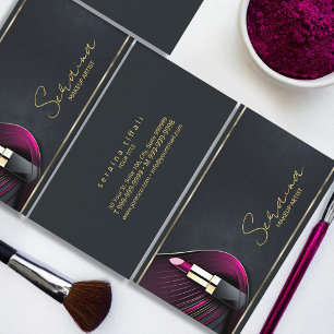 Carte De Visite Maquillage Art Déco dramatique Artiste Magenta ID1