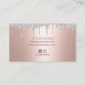 Carte De Visite Maquillage Artiste Argent Drives Rose Gold Lips Sa (Dos)