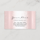 Carte De Visite Maquillage Artiste Baiser Rouge LIPS Rose Rose Blu (Dos)