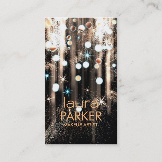 Carte De Visite Maquillage Artiste Beauté Parties scintillant Brow (Devant)