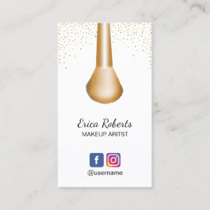 Carte De Visite Maquillage Artiste Beauté Salon Gold Maquillage B