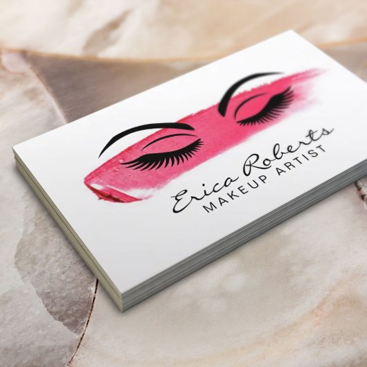 Carte De Visite Maquillage Artiste Beauté Salon Lashes & Bros