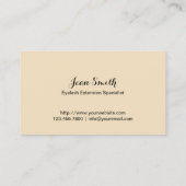 Carte De Visite Maquillage Artiste Black & Gold Eyelash Extensions (Dos)